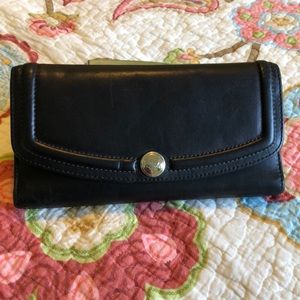 Coach black leather wallet